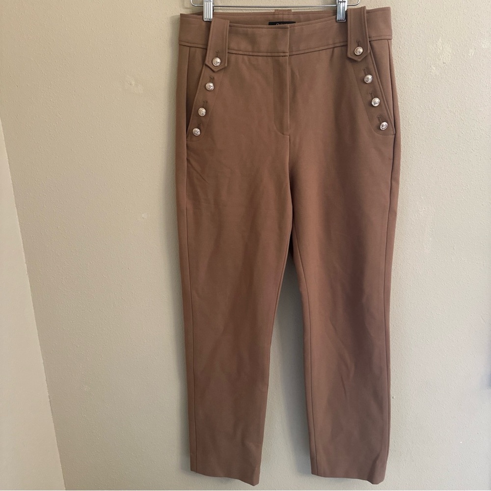 Quince M Ultra-Stretch Ponte Straight Leg Mariner Pants Roasted Pecan Office